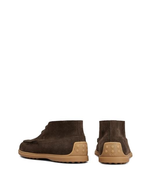 Tod's Brown Lace-Up Boots for men