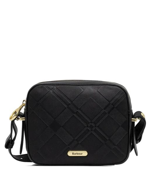 Barbour Black Daphne Quilted Cross Body Bag