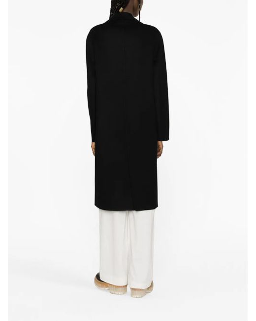 Stella McCartney Black Double-Breasted Wool Coat