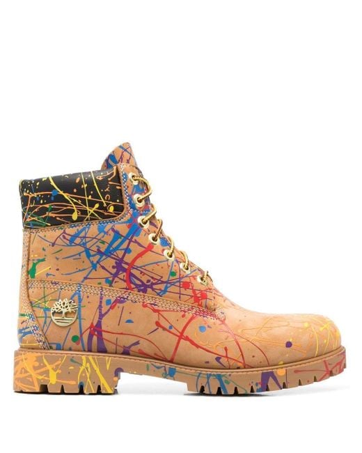 Timberland Natural Pride Paint-splatter Print Boots for men