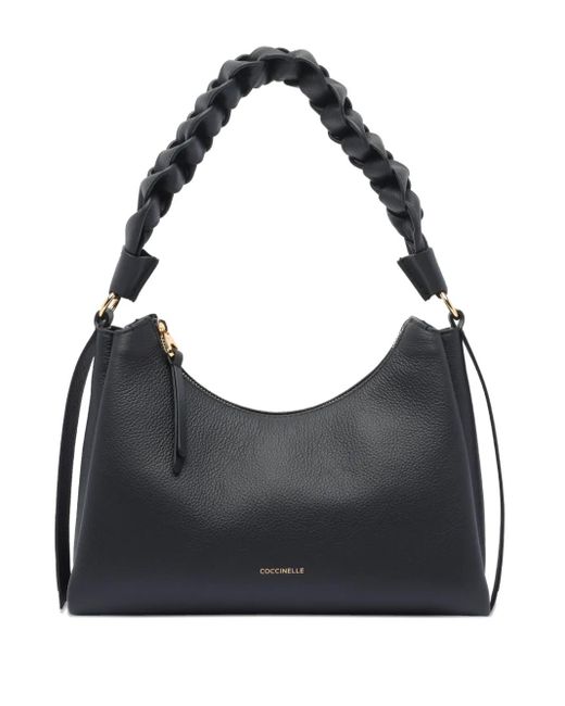 Borsa A Spalla Con Manico Intrecciato di Coccinelle in Black