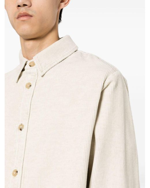 A.P.C. Natural Bobby Corduroy Shirt for men