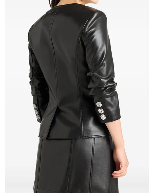 Cinq À Sept Chris Jack Met Gesmockt Detail in het Black