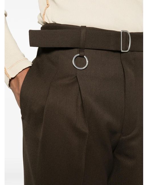 Etudes Studio Brown Buckle Loose Suit Trousers
