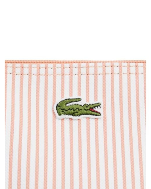 Lacoste Pink Grand Sac Cabas À Rayures