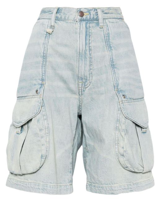 Short en jean à poches multiples R13 en coloris Blue