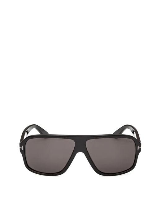 Tom Ford Black Pilot Frame Sunglasses for men