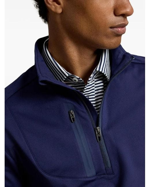 Ralph Lauren Blue Quarter-Zip Sweatshirt for men