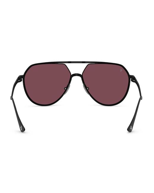 Ferrari Purple Pilot-Frame Sunglasses for men