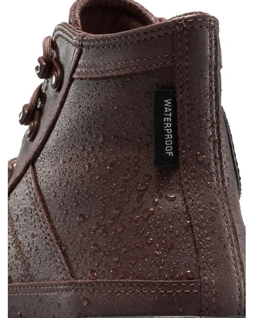 Converse Brown High-Top Lace-Up Sneakers