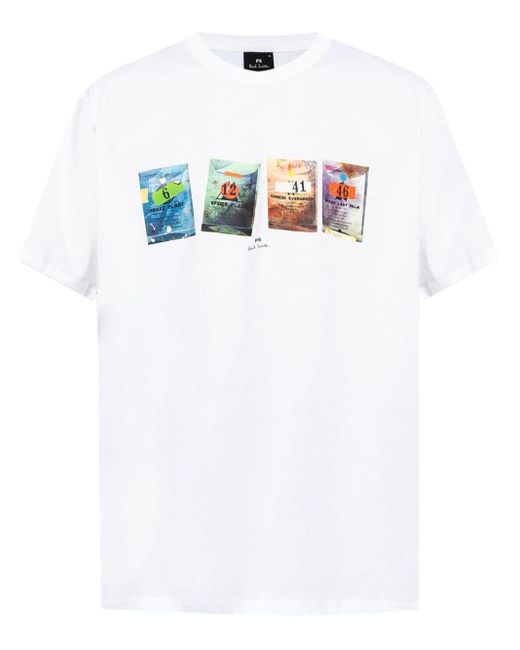 PS by Paul Smith White Seed Packet Print T-shirt for men