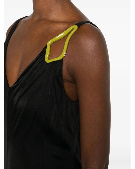 Lanvin Black Eyelet-Detailing Dress