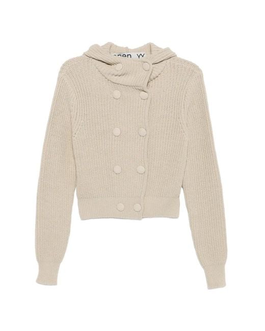 OPEN YY White Hooded Cardigan
