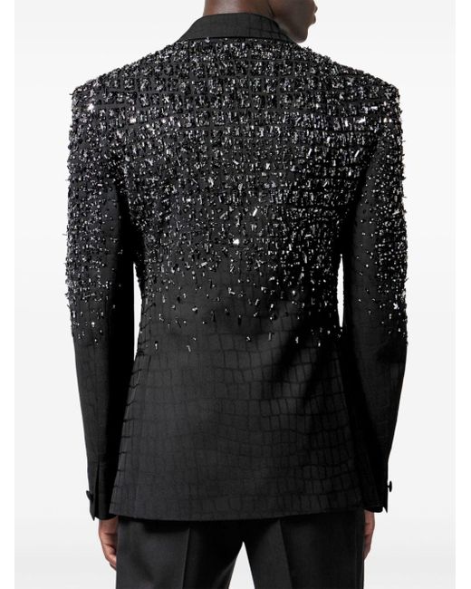 Versace Pullover mit Kristallen in Black für Herren