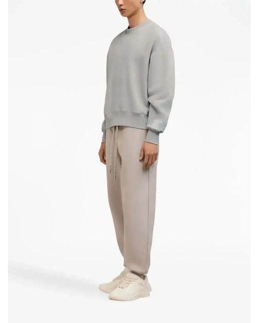 AMI Gray Logo-Patch Sweatshirt