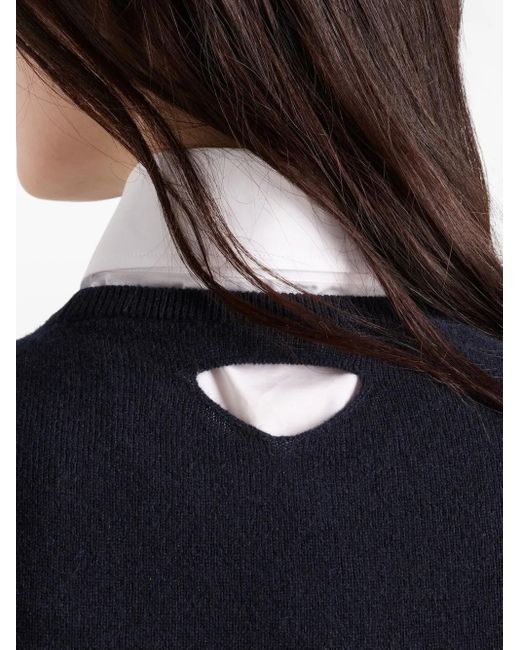 Pull À Manches Courtes Prada en coloris Blue