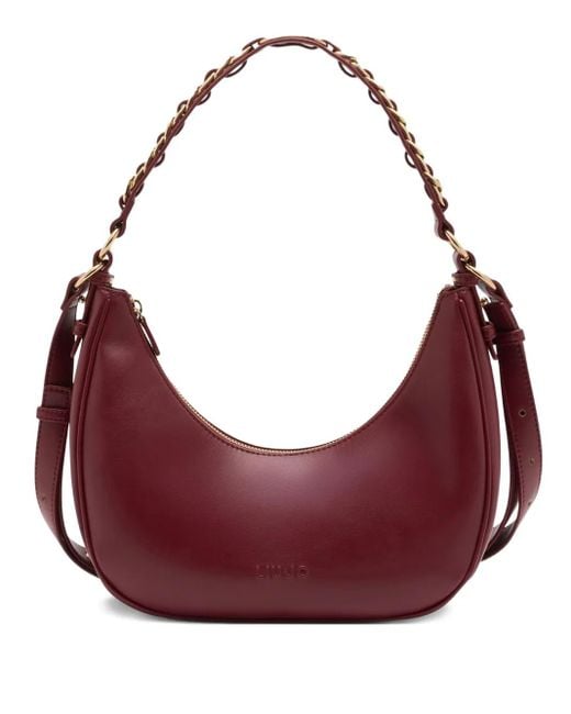 Liu Jo Purple Small Chain-Embellished Crescent Shoulder Bag