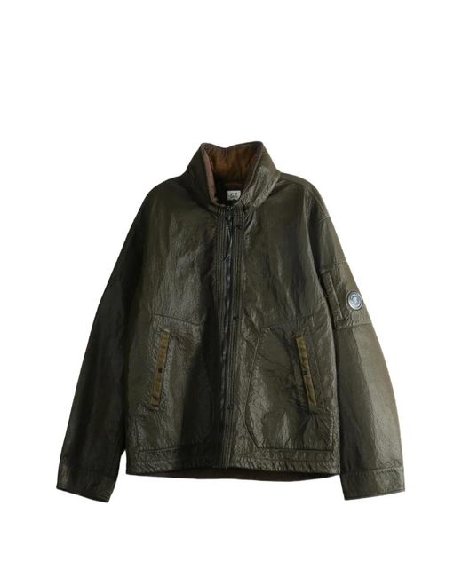 C P Company Green Veste Bi-Face À Détail De Lentille for men