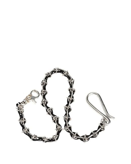 D'Amico Metallic Braided-Design Key Chain for men