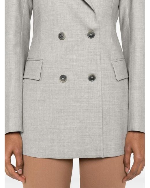P.A.R.O.S.H. Gray Double-Breasted Blazer