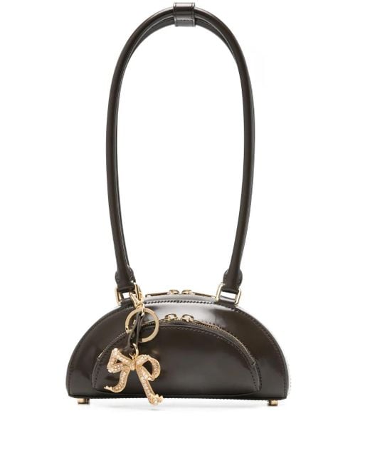 Self-Portrait Black Curved Charm Schultertasche
