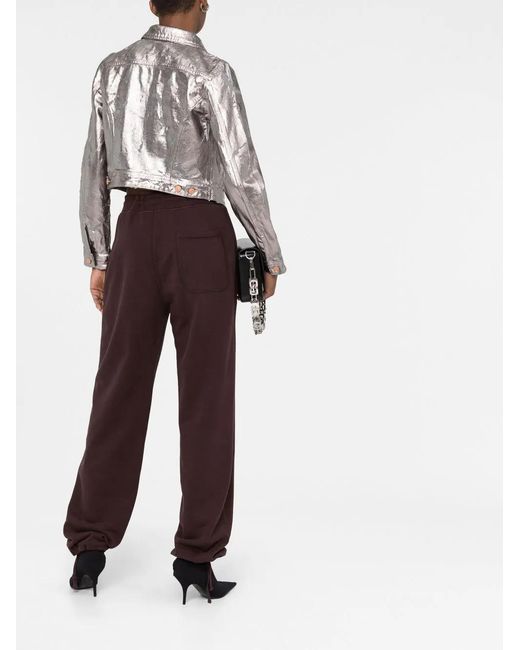 DIESEL Black Cropped Metallic Jacket