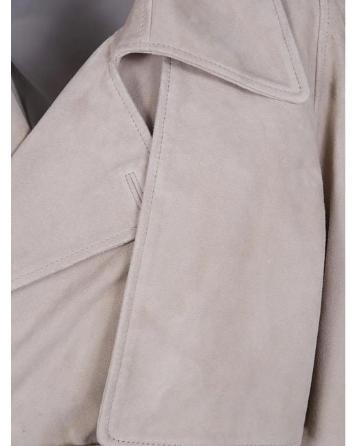 DR. HOPE Gray Belted Suede Jacket