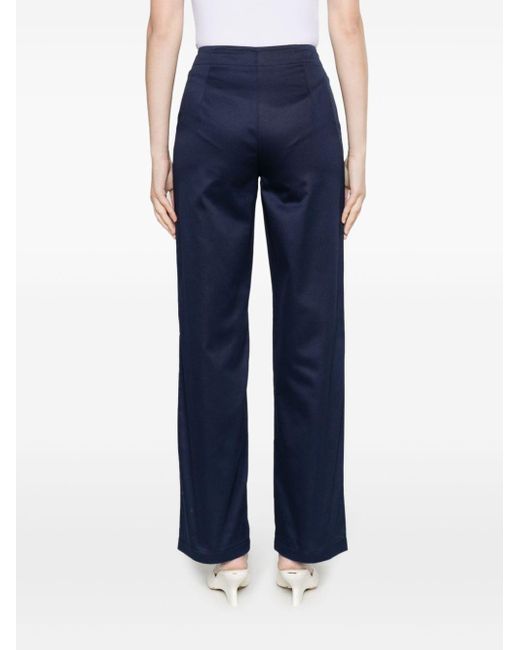 Pantalones chinos de talle alto Emporio Armani de color Blue