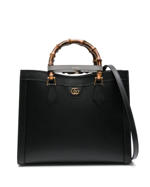 Gucci Black Diana Leather Tote Bag
