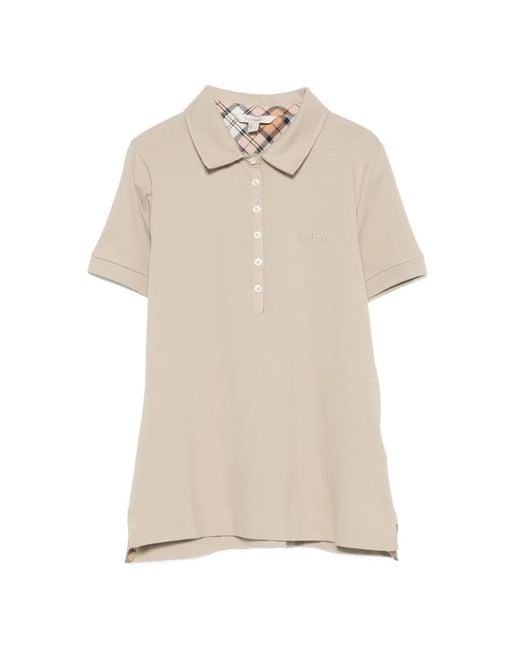 Barbour Natural Buttoned Polo Shirt