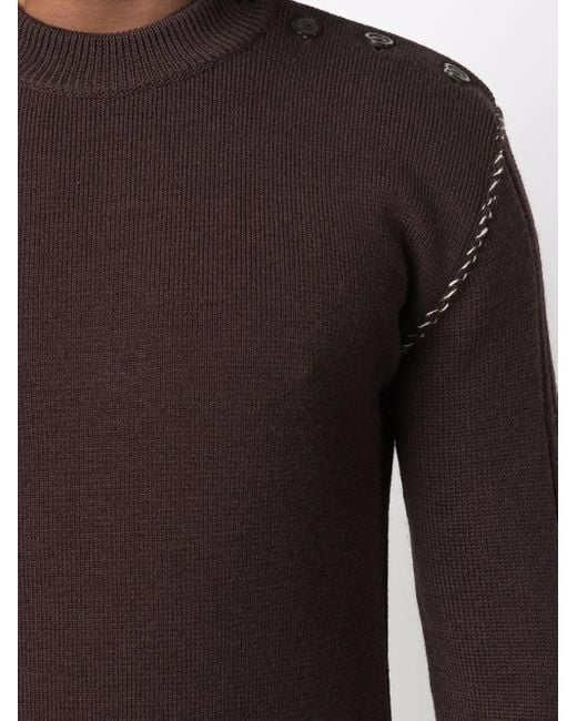 Jersey con costura en contraste Maison Margiela de hombre de color Brown