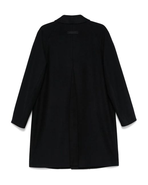 Zegna Black Inverted-Pleat Coat for men