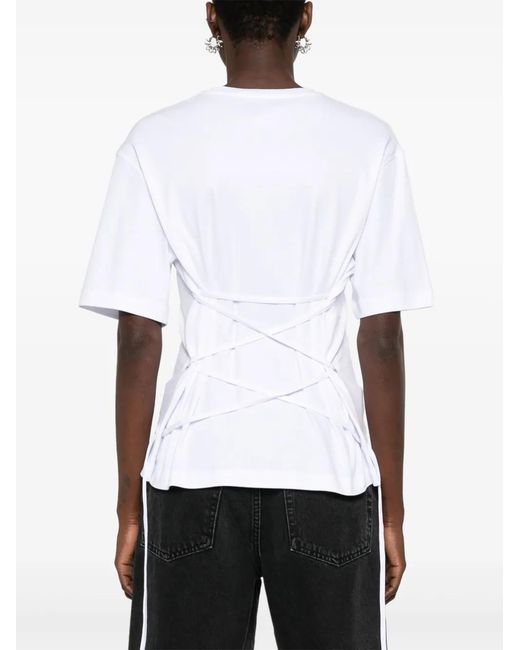 John Richmond White Logo-Embroidered Cotton T-Shirt