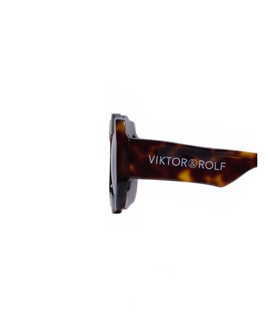 Viktor & Rolf Purple Logo-Detail Sunglasses