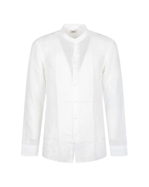 Altea White Mandarin-Collar Shirt for men