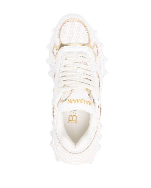 Balmain White B-East Sneakers