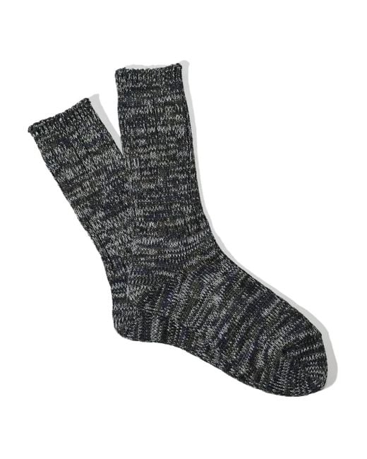 Anonymous Ism Black 5Color Mix Crew Socks for men