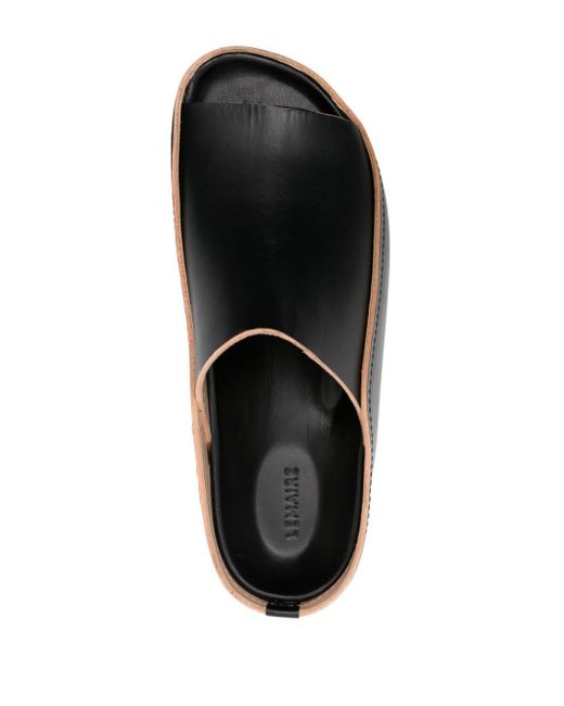 Lemaire Black Open-toe Leather Sandals for men