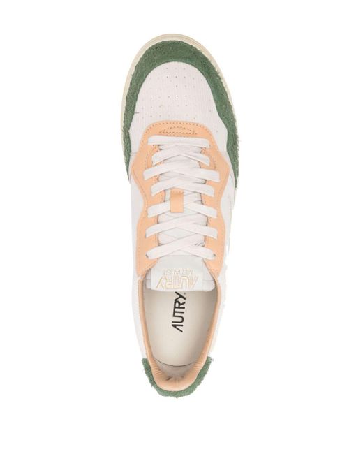 Autry White Medalist Lace-up Sneakers for men
