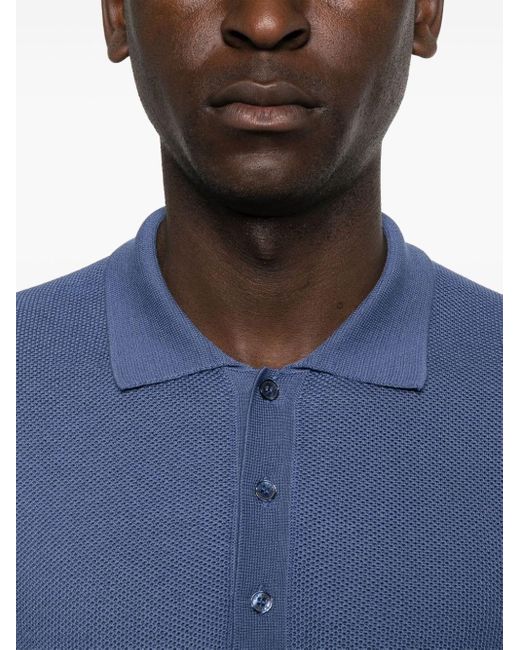 Orlebar Brown Maranon Poloshirt mit Wabenmuster in Blue für Herren