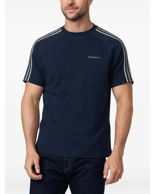 Hackett Blue Tape-Detail Short-Sleeve T-Shirt for men