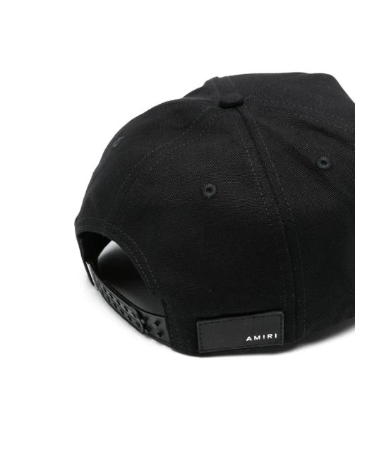 Amiri Black Ma Outline Canvas Cap for men