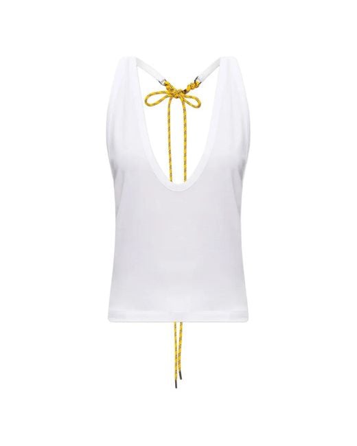 DSquared² White Rope-Detail Top