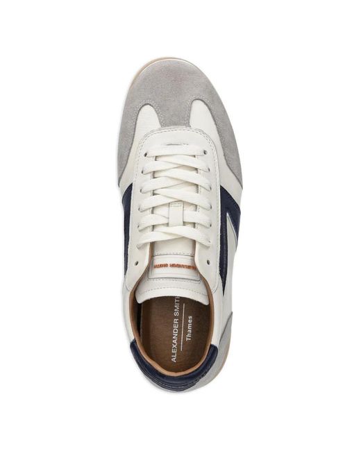 Alexander Smith White Thames Logo Sneakers for men