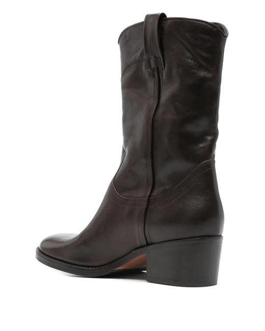 CURIOSITÉ Black 50Mm Calf-Leather Cowboy Boots