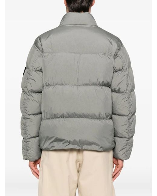 Stone Island Wattierte Jacke mit Stehkragen in Gray für Herren