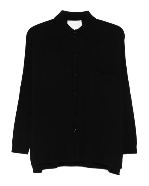Vanisé Black Pocket Button Knitwear