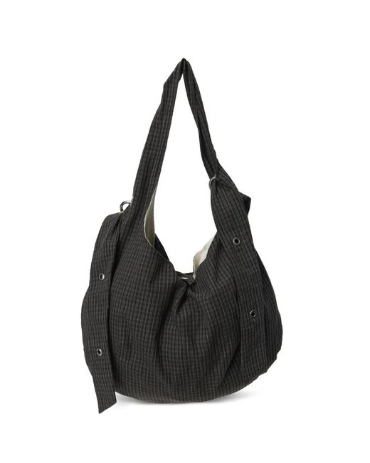 mfpen Black Eyelet Shoulder Bag for men