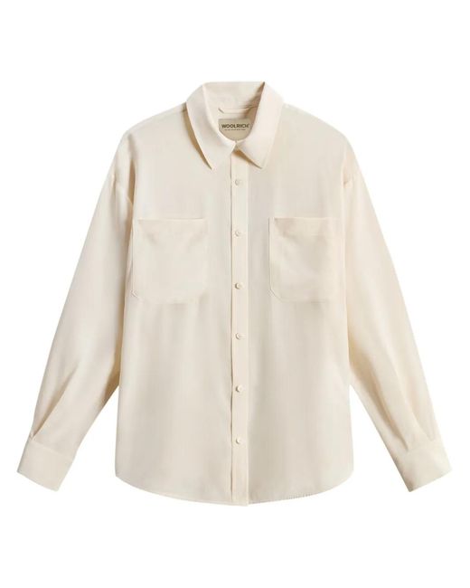 Woolrich White Silk Shirt