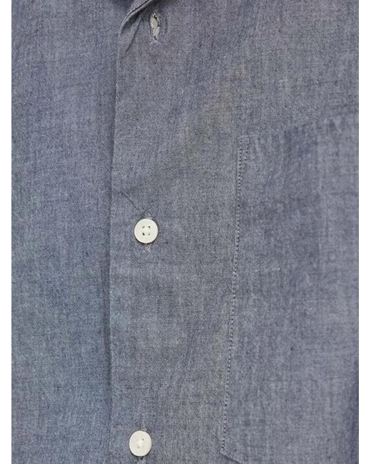 Marc O' Polo Blue Revere-Collar Pocket Shirt for men